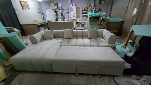 Cozy L-shaped Sofa with Storage