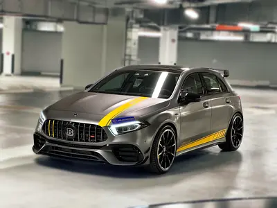 Mercedes A45 S+ 2020, GCC specification, Low Mileage, Special original color, Warranty and Service.