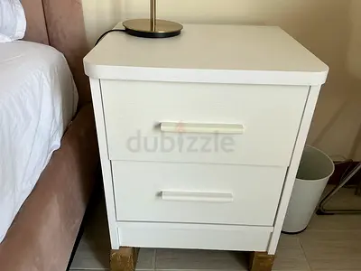 Stylish and Functional Nightstand and Dresser with Mirror