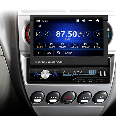 1 Din 7 Car Stereo Radio MP5 Player Touch Screen Android Bluetooth USB GPS Flip