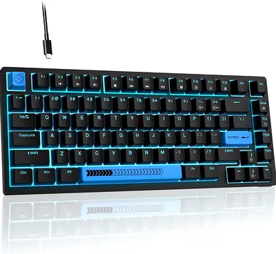 Aimzone Mechanical Gaming Keyboard 75%, Compact Wired Keyboard