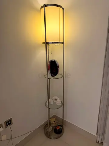 Modern Floor Lamp with Shelves