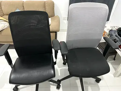 Interstuhl brand Ergonomic Office Chairs Set - Black and Grey 125AED Each