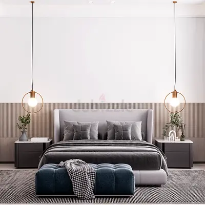 Velvet fabric bed