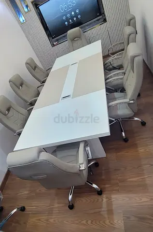 Modern Conference Room Table with Executive Chairs