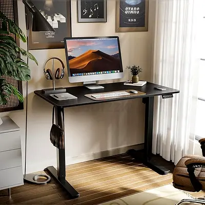Brand New 120x60cm Electric Height Adjustable Desk Ergonomic Sit-Stand Workstation Black