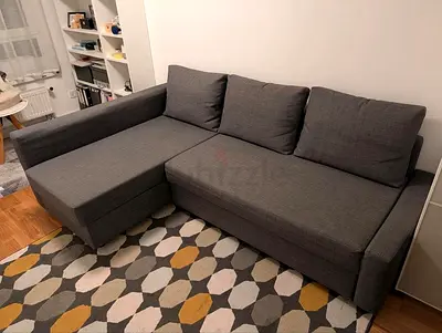 Comfortable Grey Sofa Bed with Storage