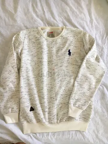 Stylish White Polo Sweater