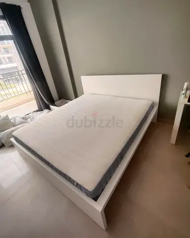 Ikea Malam king size bed 180/200cm bed + High-quality IKEA mattress