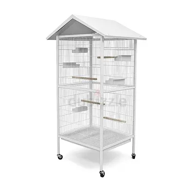 Dayang Bird Cage (A25) - 78 x 74.5 x 166cm-White Frame