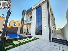 Modern luxury villa with a swimming pool for sale in Al Helio 2, Ajman – price includes registrati