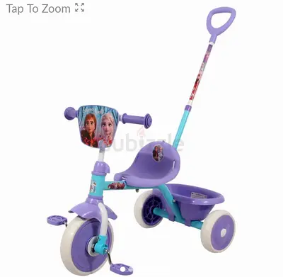 Kids Disney-Themed Tricycle with Parental Push Handle