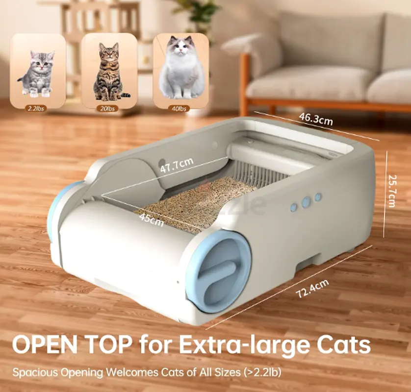 Automatic Self-Cleaning Cat Litter Tray with Smart Features65073399657090112