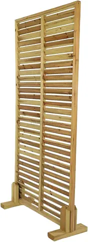 Standing Rustic Wooden Tall Fence Trellis Spaced Picket Fence Garden Creations Patio Pet Gate