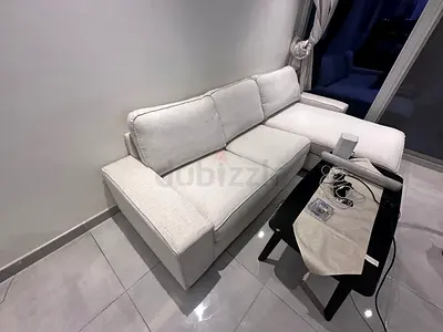 Ikea kivik beige L shape sofa