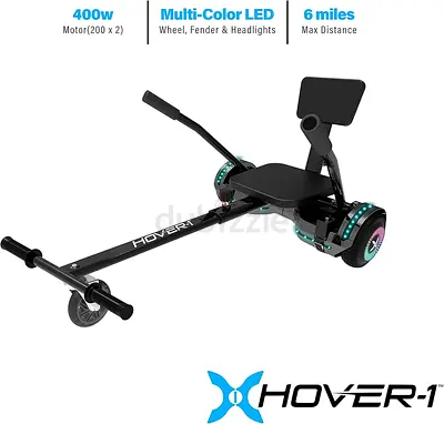 Hover-1 Chrome 2.0 Self Balancing Scooter – 6MPH Top Speed, 7 Mile Range