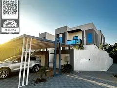 Villa for rent in Al Muwaihat 2 - Ajman (corner of two streets), 5 master bedrooms + majlis + 2 hall