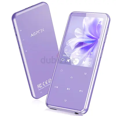 AGPTEK Purple MP3 Player with Bluetooth 5.3, 64GB Internal Memory Expandable up to 128GB