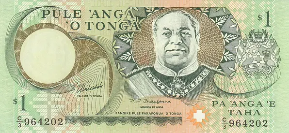 TONGA 1 PAANGA BANKNOTE 1995