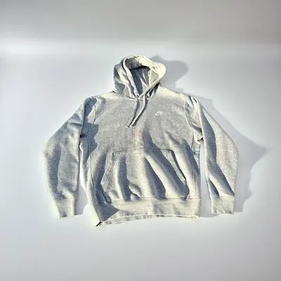 Authentic Nike Club Fleece Hoodie - Heather Grey | Size S (Oversized Fit)