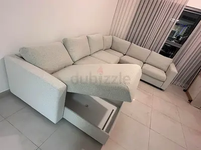 Excellent Condition Ikea Vimle U Shape Sofa Beige with storage