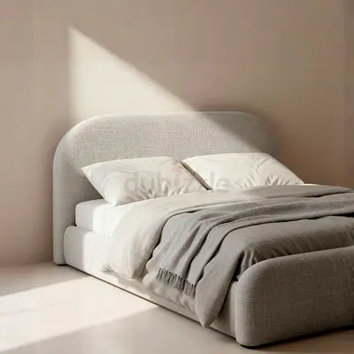 Cozy Modern Queen Bed with Soft Upholstery