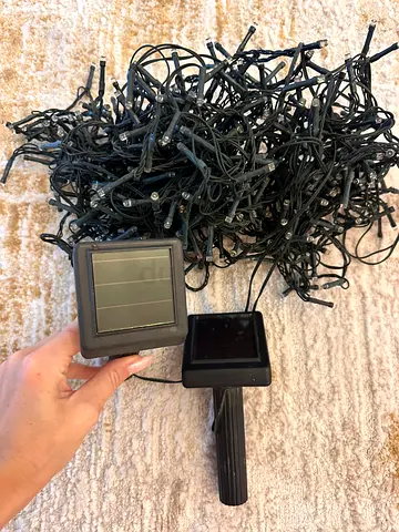 Solar-Powered LED Fairy Lights with Solar Panel