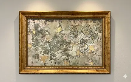Handmade Patina  Watercolor Decorative Wall Art