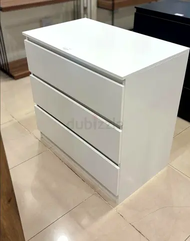 Modern White 3-Drawer Chest of Drawers
