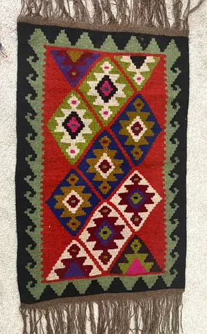 70*100. Traditional Handwoven Vintage  prayer mat