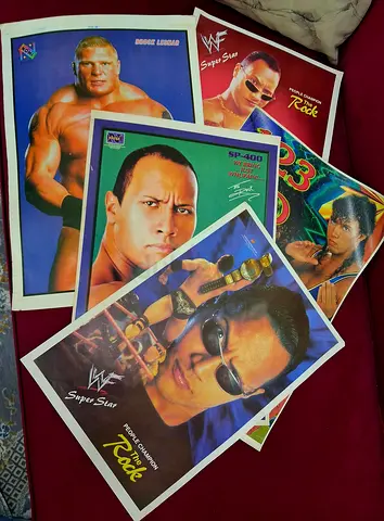 Vintage WWF Superstars paper Posters Collection 120 aed for all