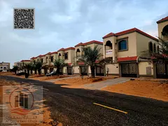Villa for sale in Ajman, Al Helio area. Electricity and air conditioning are ready. It consists of 5
