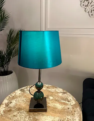 Elegant turquoise mosaic table lamp