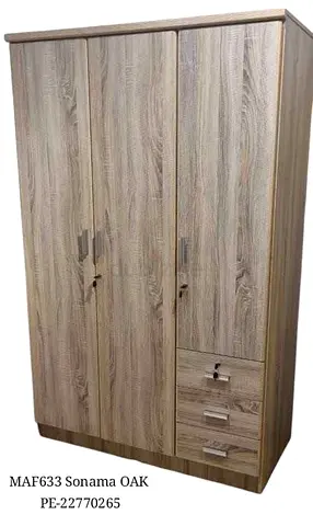 Stylish Sonama Oak Wardrobe with Storage Drawers