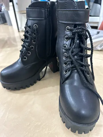 Stylish Black Combat Boots