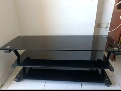 Modern Black Glass TV Stand