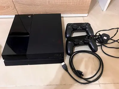Sony PlayStation 4 Slim 500GB Gaming Console with 2 Original Controller - High Performance Full HD