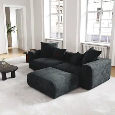 Stylish Modern Sofa in Deep Grey