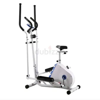 Elliptical Trainer and Exercise Bike with Seat and Heart rate Pulse Sensor