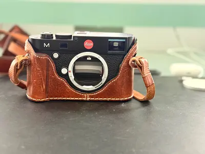Leica M Rangefinder Camera with Leather Case