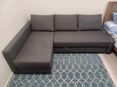 Cozy L-Shaped Sofa bed in Grey with Storage
