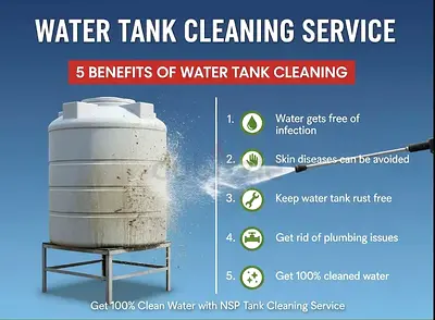 Water tank cleaning