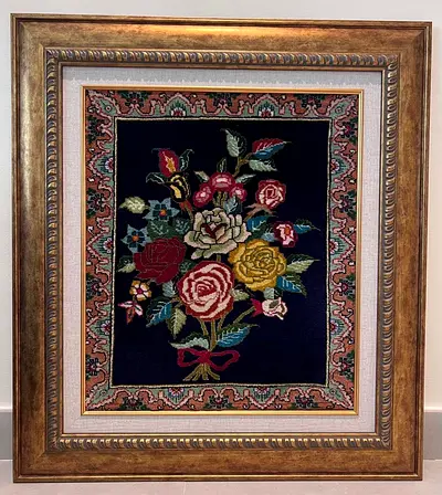 Vintage Floral Hand made Persian carpet Wall Art