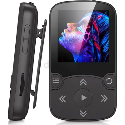 AGPTEK 64GB MP3 Player with Clip, A65 Bluetooth 5.3 Lossless Sound with FM Radio