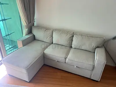 Comfortable Grey Sectional Sofa (Sleeper) - Purchased for 2000AED