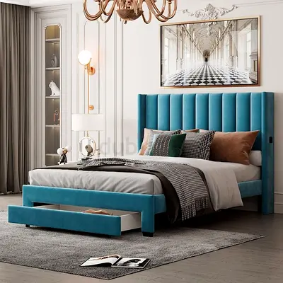Stylish Modern Bed with Storage