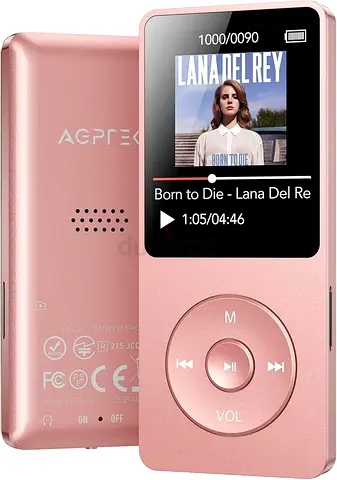 AGPTEK A02 MP3 Player with Bluetooth 5.3, 1.8 inch Screen Portable Music Player with Speaker,
