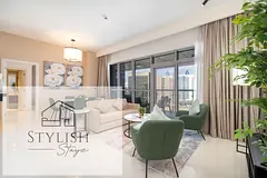 Spacious Beautifully furnished 2BR | High floor | NO Commission | Park &amp; Burj View