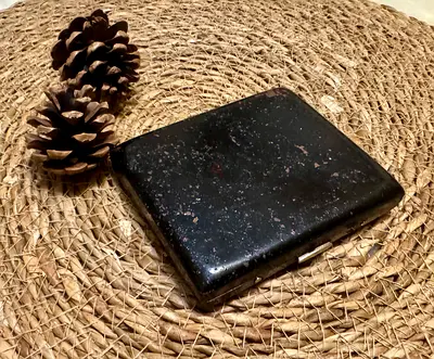 Vintage Black Metal Card Case