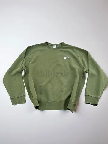 Authentic Nike Club Fleece Crewneck - Olive Green | Size XL | Great Condition